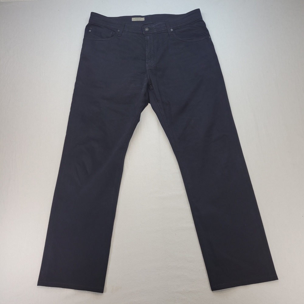 AG Adriano Goldschmied The Graduate Pants Mens 36x32 Black Tailored Leg Chino